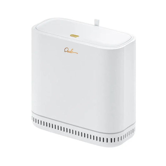 Bathroom Trash Can with Disposable Toilet Cleaning System, Garbage Can with Removable Inner Bucket, Slim Wastebasket for Toilet, RV , White