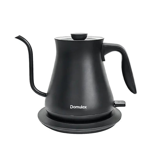 Gooseneck Electric Kettle Temperature Coffee & Tea, Quick Heating, One-Click Control Rapid Boiling Electric Kettle Stainless Steel, Built-In Brew Timer,Pour-Over Coffee Maker with Slender Spout, Electric Kettle, Teapot, Kettle 1000W/0.8L (Ebony Black)
