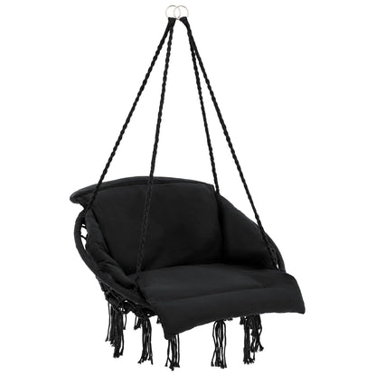 Sweetcrispy Single Hammock Chair with 2 Cushions, 330 LB Capacity，Extra-Large Cushion & Long Cotton Ropes, Lightweight Portable Design for Indoor Outdoor Use Bedroom Balcony