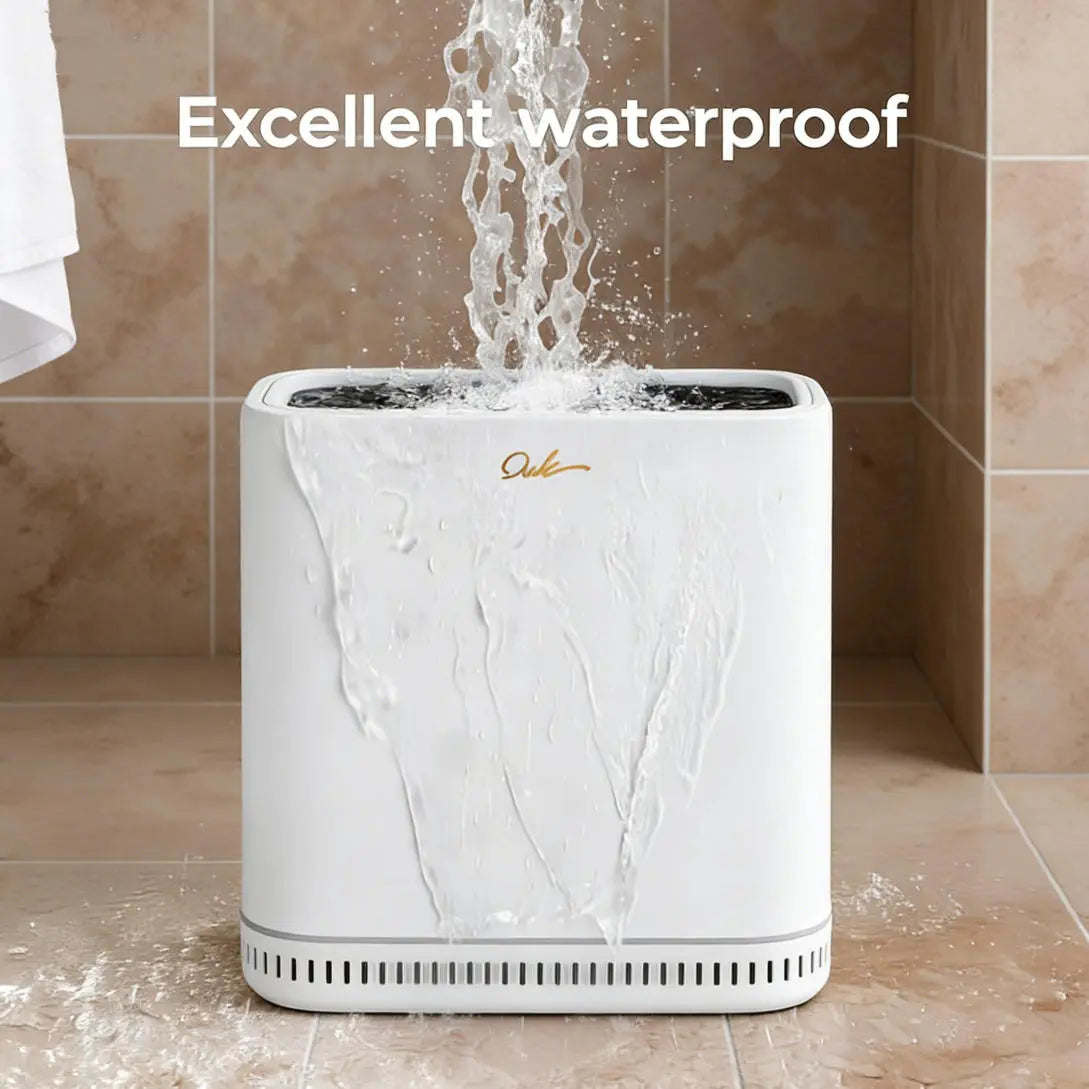 Bathroom Trash Can with Disposable Toilet Cleaning System, Garbage Can with Removable Inner Bucket, Slim Wastebasket for Toilet, RV , White