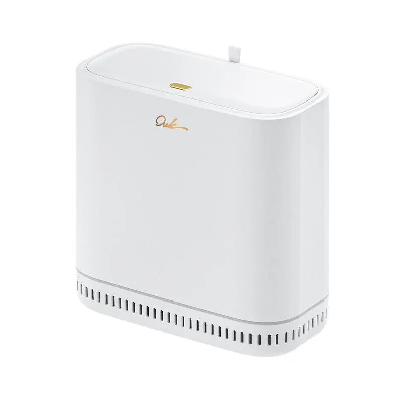 Bathroom Trash Can with Disposable Toilet Cleaning System, Garbage Can with Removable Inner Bucket, Slim Wastebasket for Toilet, RV , White