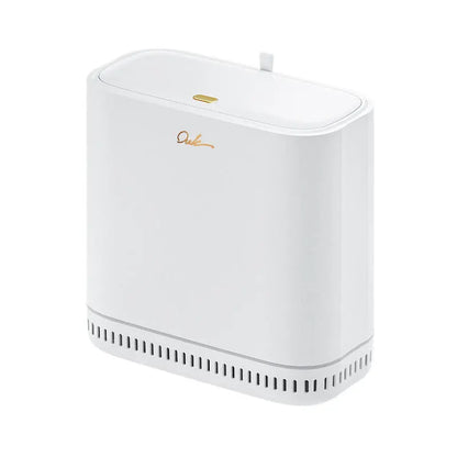 Bathroom Trash Can with Disposable Toilet Cleaning System, Garbage Can with Removable Inner Bucket, Slim Wastebasket for Toilet, RV , White